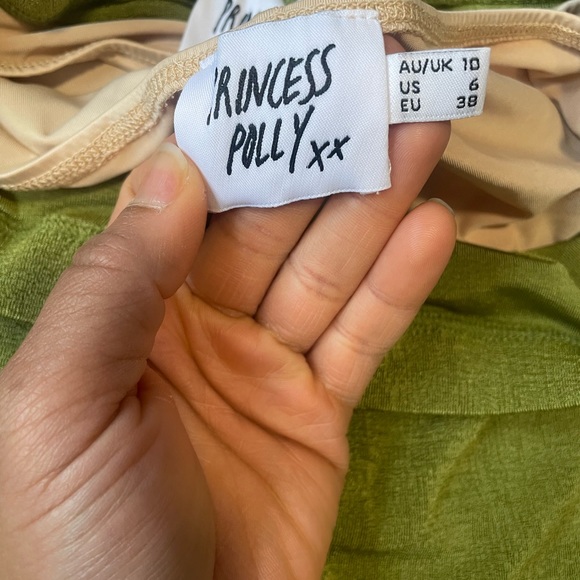 Princess Polly green high waisted flare pants size 6 | NWOT - Picture 8 of 9